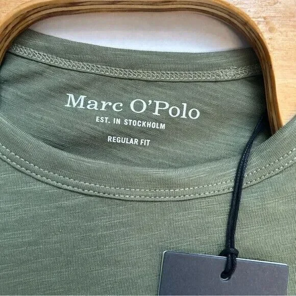Marc O'Polo NWT Organic Regular Fit Cotton Green Heathered T-Shirt Size XXL - Picture 3 of 7